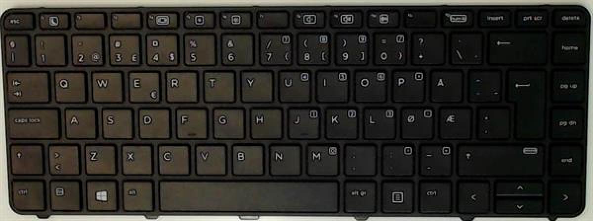 HP Notebook Keyboard 640 G2 Norway  noBL/noPS