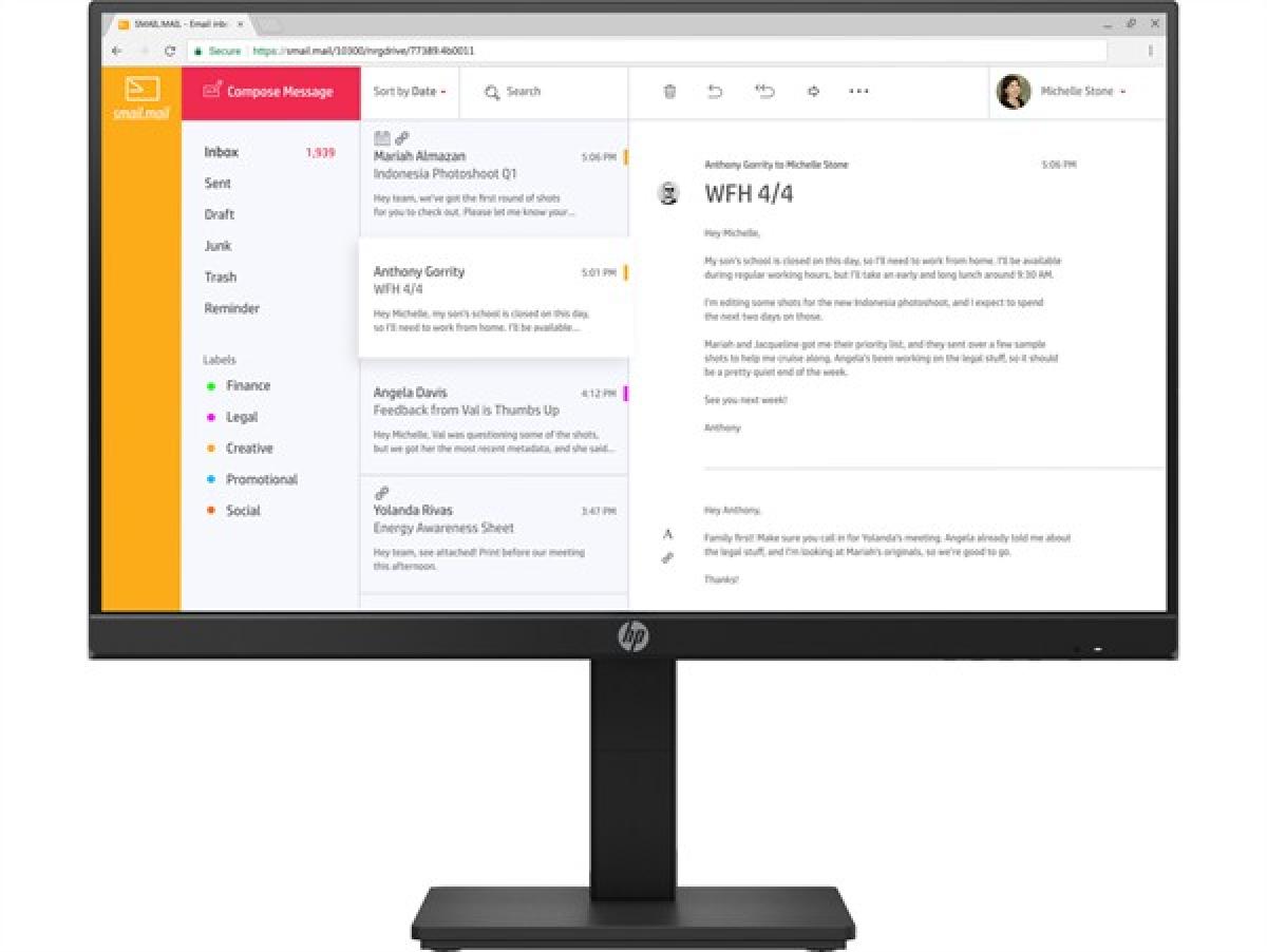 HP P24h G5 Renew AsNew Monitor, 23.8 Zoll FHD